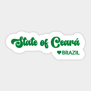 State of Ceará: Eu amo o Brasil - I love Brazil Sticker